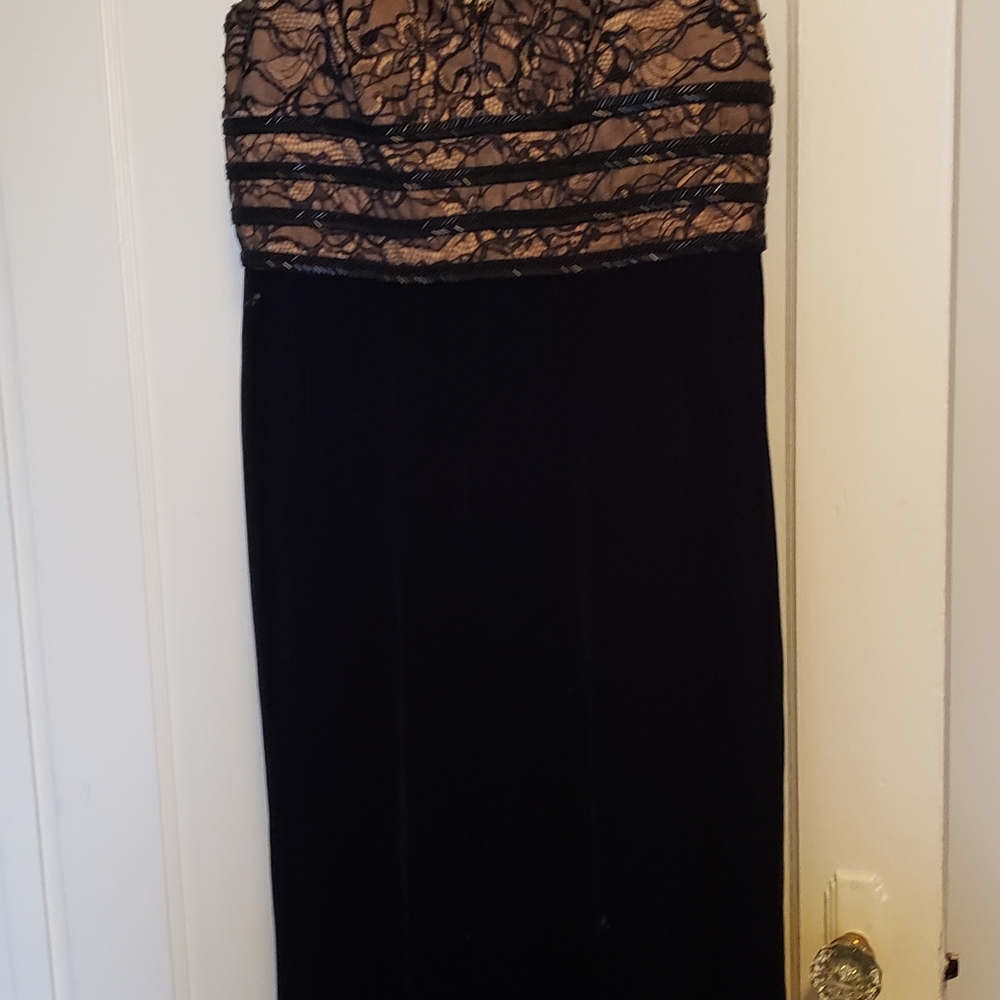 J. Michaels lace and velvet gown